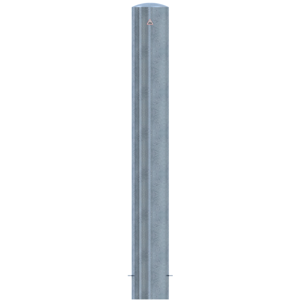 Barrier bollard | Steel tube  193 x 3.6 mm | stationary | for setting in concrete | hot-dip galvanized | total length: 1500 mm | with welded steel cap
